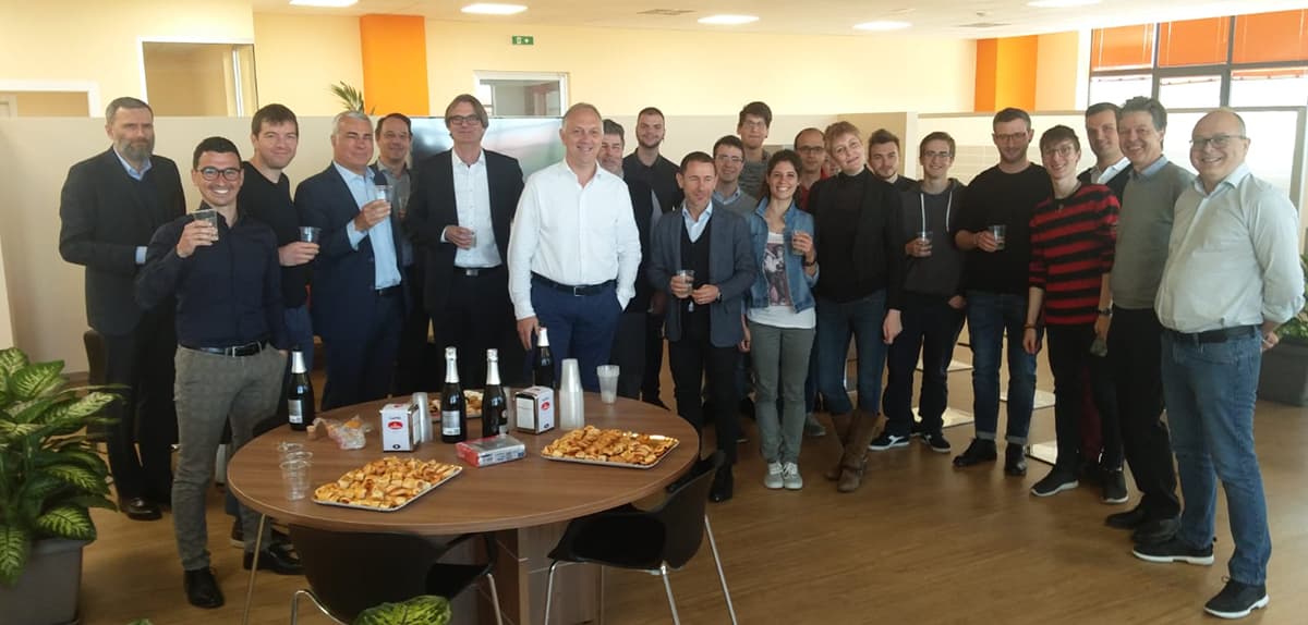 Il Team di Cuneo festeggia insieme al CdA di EOS